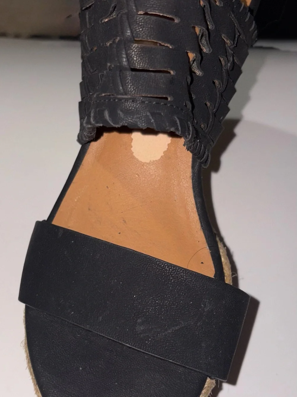 DV by Dolce Vita Women’s Black Braided Platform Wedge Sandals Size 9 Espadrille